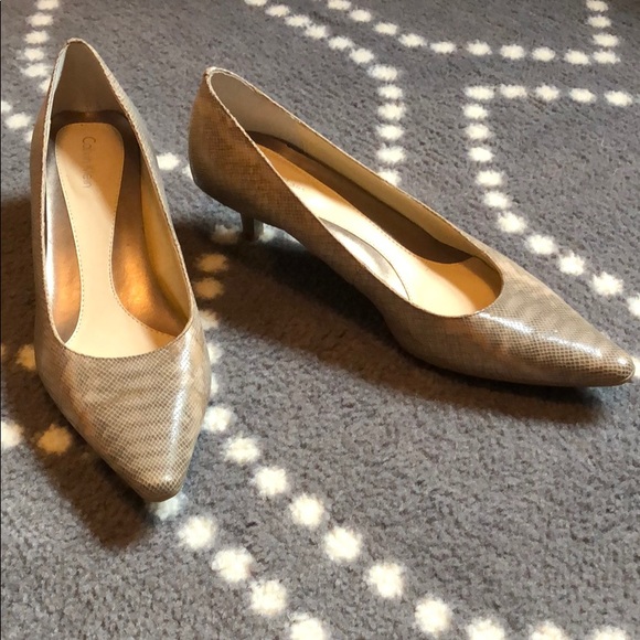 cl kitten with strap 45 white lizard stamped calfskin